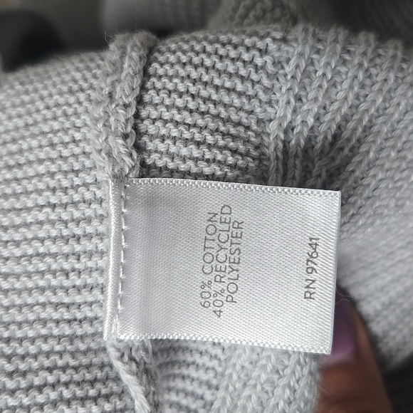J. Jill Light Gray/Silver Ribbed Lightweight Cotton Blend Vest Size Large Petite - Picture 9 of 10